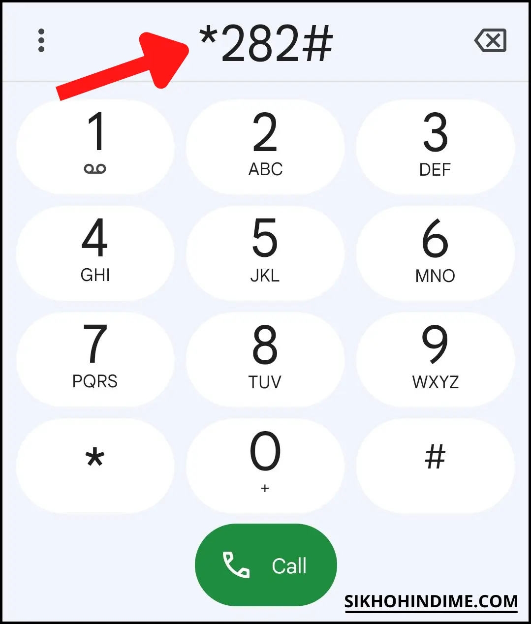 Dial USSD code in dial pad
