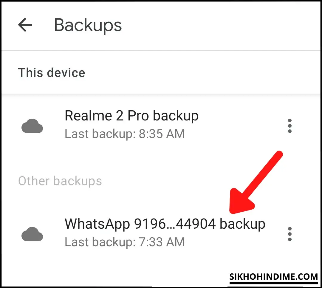 Delete WhatsApp Backup