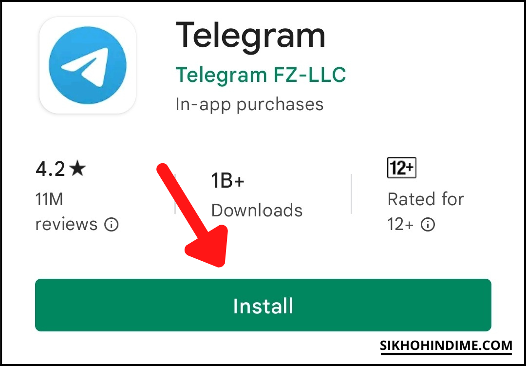 Click to install Telegram