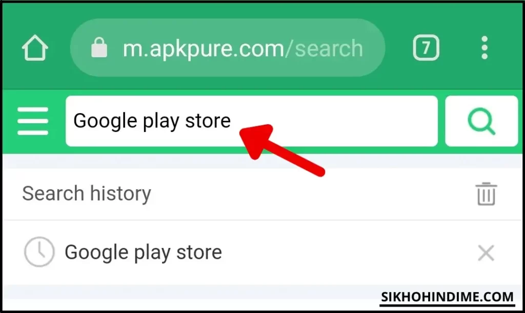 Type Google Play Store