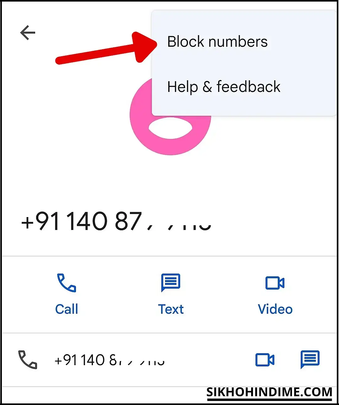Click on block numbers
