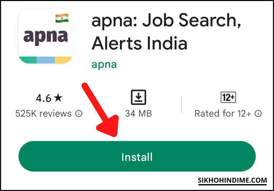 Click to install Apna App