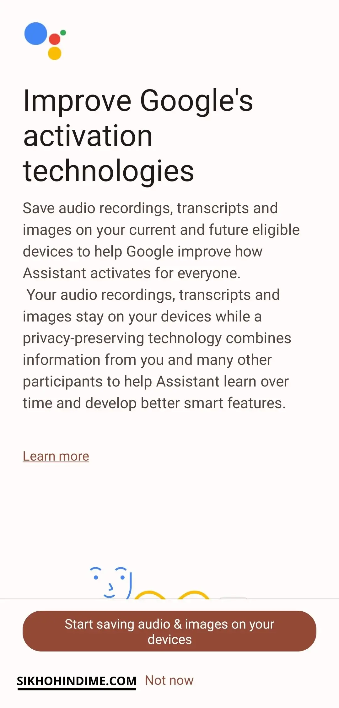 Select any option to record voice or not